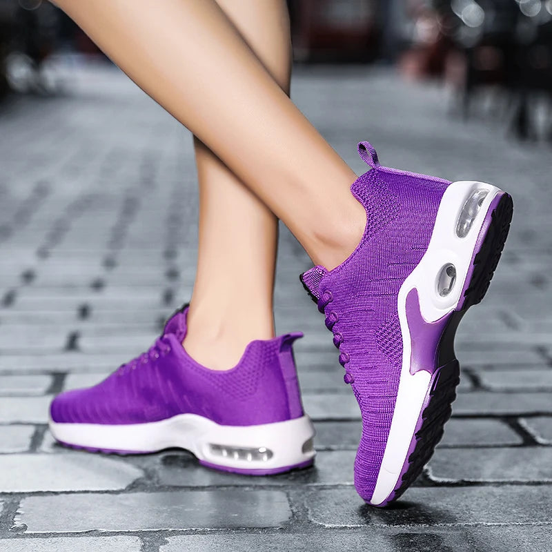 New Trend Women's Air Cushioning Casual Sneakers Breathable Autumn Spring Office Lady Work Walking Girls Students Sports Shoes