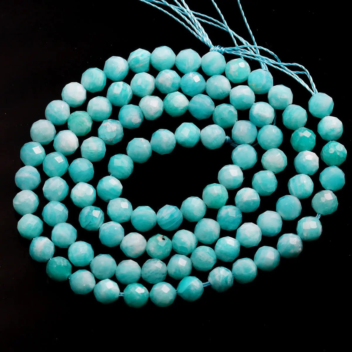 Natural Stone Amazonite Beads 4 5mm Small Faceted Loose Beads for Making Bracelet DIY Necklace Accessories Wholesale