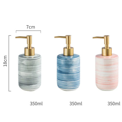 Nordic Bathroom Decor Ceramic Hand Sanitzer Gel Holder Lotion Dispenser Bottle Kitchen Sink Soap Dispenser Liquid Soap Bottle