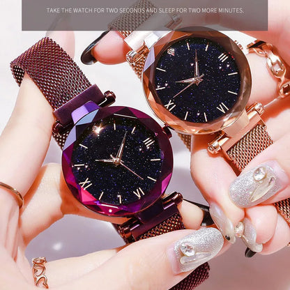 Women Watches Magnetic Mesh Belt Band Watch Women's Fashion Dress Wristwatch Zegarek Damski