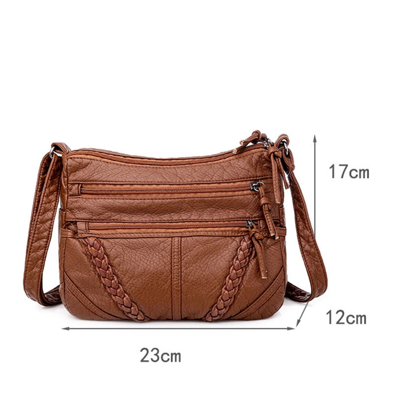 (Copia) Top Selling Women  Bags Matching-all Leather Feeling PU Shoulder Bags Fashion Gift for Girls & Middle Aged Female