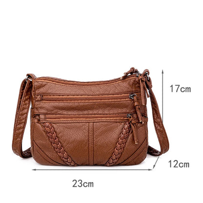 Top Selling Women  Bags Matching-all Leather Feeling PU Shoulder Bags Fashion Gift for Girls & Middle Aged Female