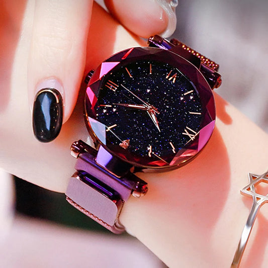 Women Watches Magnetic Mesh Belt Band Watch Women's Fashion Dress Wristwatch Zegarek Damski