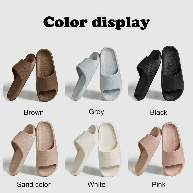 Men Sandals Flip Flops Women Slippers Solid Color Simple Non-Slip Soft Sole Slides Shower Slippers Outdoor Couple Shoes Sandals