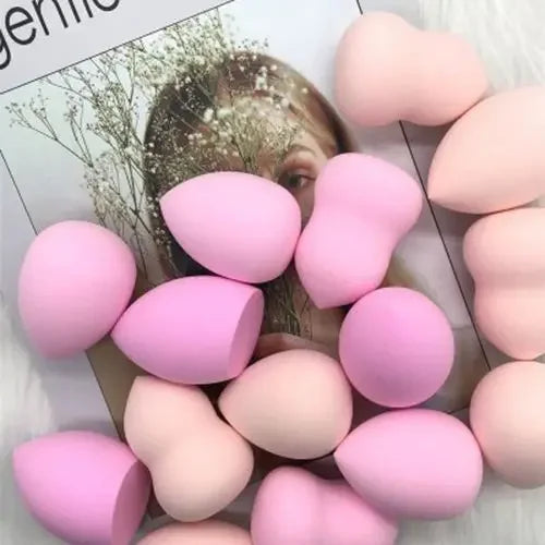 50pcs Mini Cosmetic Egg Puff Blending Foundation Powder Makeup Blender Applicator Sponge Dry Wet Use Face Puffs Air Cushion Tool