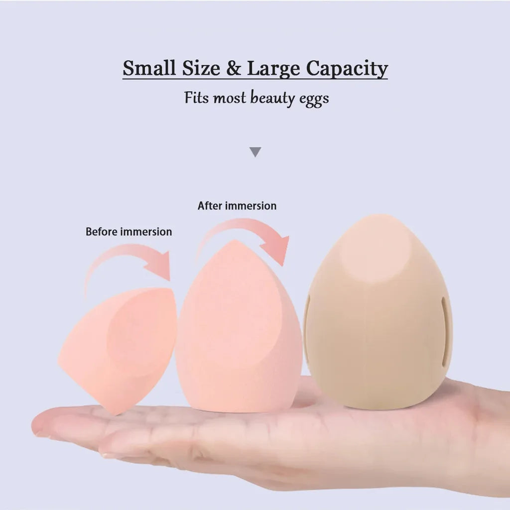 1/3Pcs Makeup Sponge Silicon Holder Breathable Beauty Egg Organizer Travel Protable Sponge Blender Storage Case Puff Box