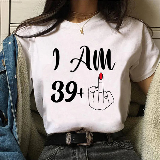 40 Ans 40th Years Birthday top women funny Japanese t-shirts female funny Japanese clothes