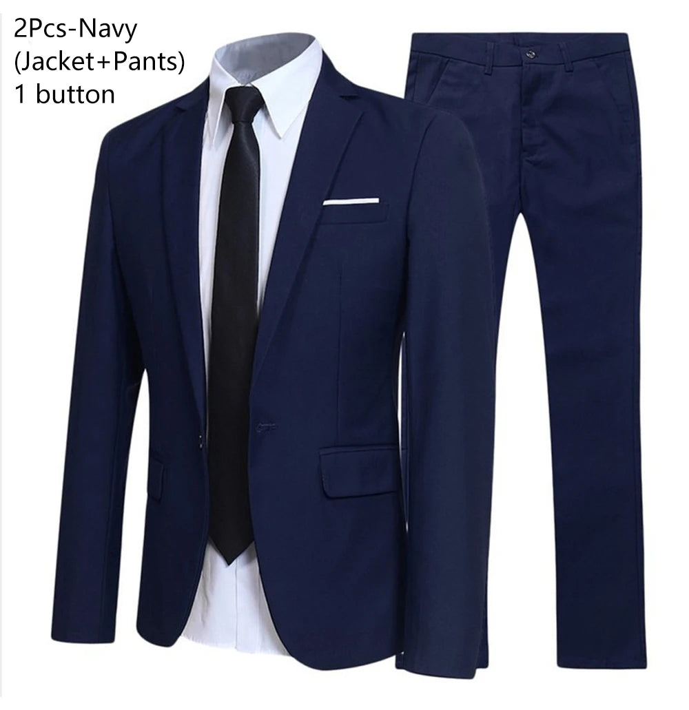 Suits Wedding For Men Blazers Set Elegant  3 Pieces Business Luxury  Formal Vest Pants Full Coats 2023 Jackets Free Shipping