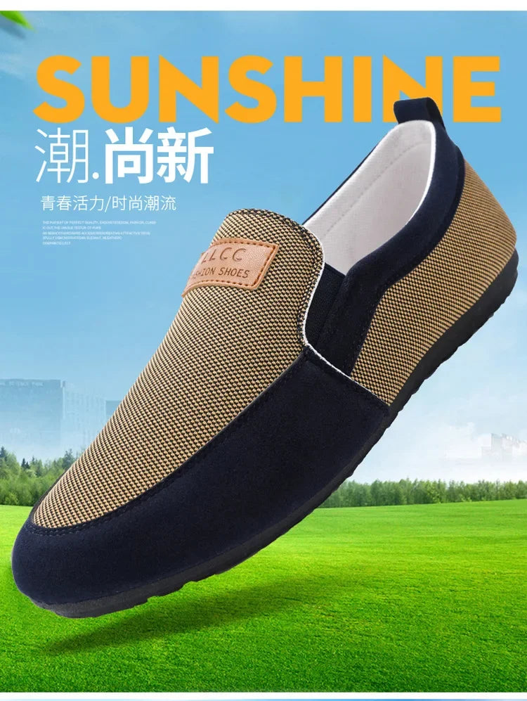 Slip on Loafers Mens Casual Shoes Plus Size Breathable Driving Shoes Office Walking Flats Non Slip Moccasins House Slippers