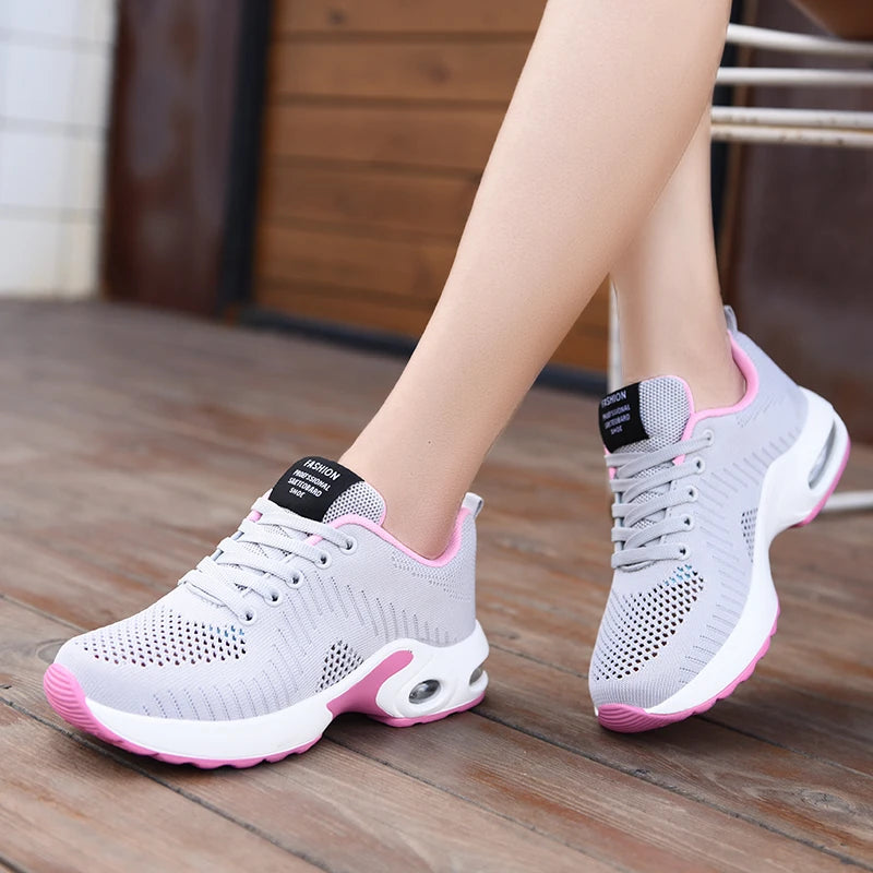 New Trend Women's Air Cushioning Casual Sneakers Breathable Autumn Spring Office Lady Work Walking Girls Students Sports Shoes