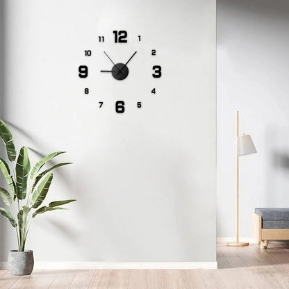 Creative Frameless DIY Wall Clock Wall Decal