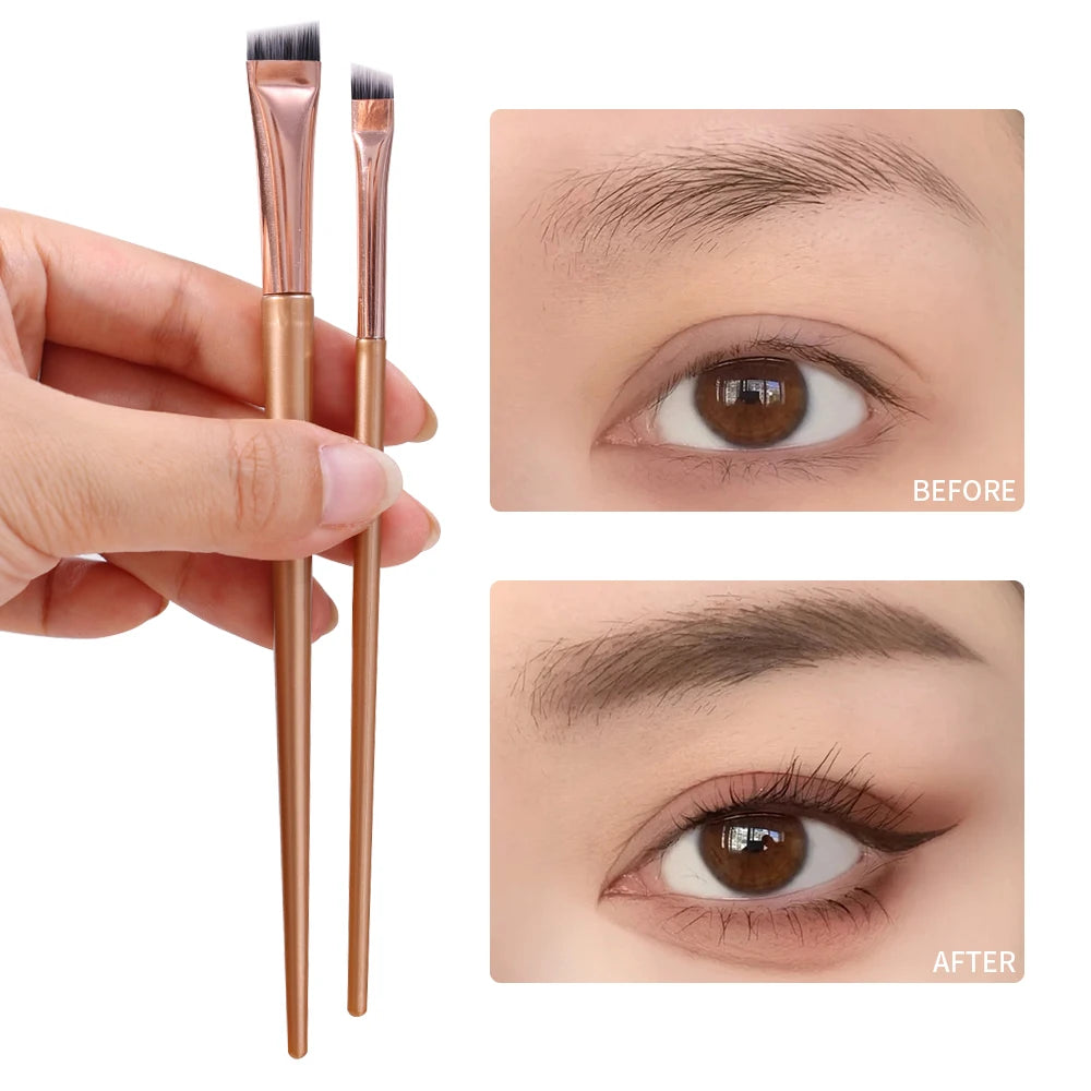 Professional Eyebrow Eyeliner Brushes Soft Angled Blade Thin Flat Contouring Brow Eye Liner Makeup Brush Women Eyes Makeup Tools