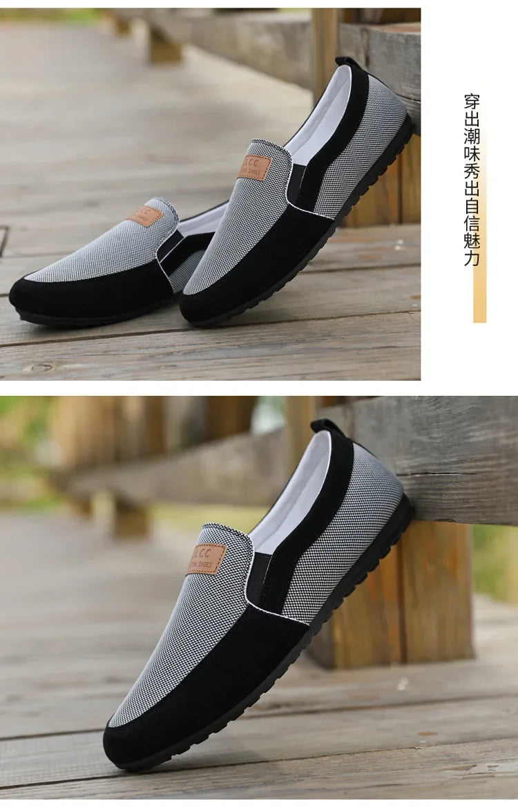 Slip on Loafers Mens Casual Shoes Plus Size Breathable Driving Shoes Office Walking Flats Non Slip Moccasins House Slippers