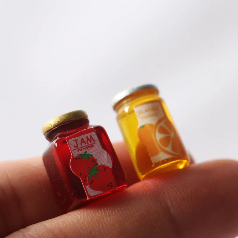 Novelty Strawberry Jam Jar Earrings Simulated Transparent Strawberry Honey Jam Resin Accessories Handmade Unique Jewelry Gifts