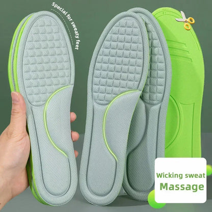 Unisex Soft Memory Foam Orthopedic Insoles Deodorizing Insole For Shoes Sports Absorbs Sweat Soft Antibacterial Shoe Accessories