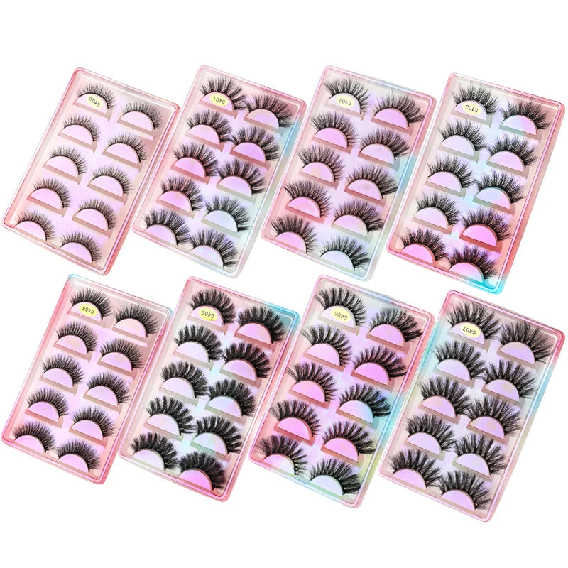 YSDO eyelashes 3/5 Pairs Natural Long 3D Mink Lashes Fluffy Volume Mink False Eyelashes Cruelty Free Wispy Lashes Makeup Cilios