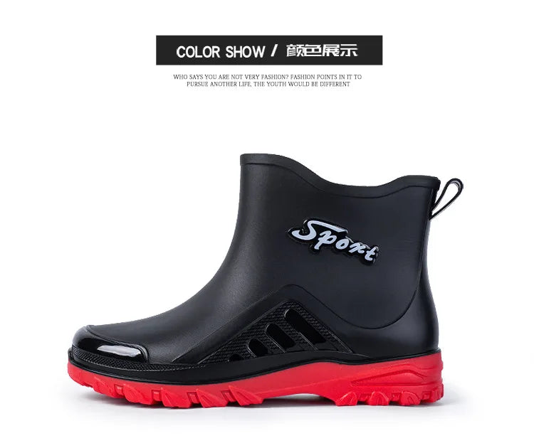 Fishing Shoes Men 2023 New Outdoor Non-slipShoes Shaxi Fishing Rain Boots Durable Waterproof Rubber Fishing Shoes working boots