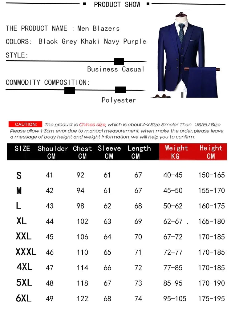 Abiti da sposa per uomo Blazer Set eleganti 3 pezzi Business Luxury gilet formale pantaloni cappotti completi 2023 giacche spedizione gratuita