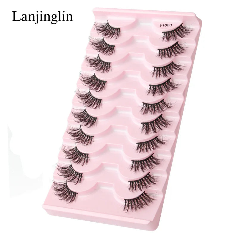 Wholesale Eyelashes 2-20Boxes 3d Mink Lashes Half Eyelashes Natural Long Faux Cils Makeup Tool Extension Half Lashes maquillaje