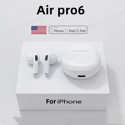 NUOVO Originale Air Pro 6 TWS Cuffie Senza Fili Fone Auricolari Bluetooth Mic Pod Auricolari In Ear Auricolari Sport Auricolare Per Xiaomi